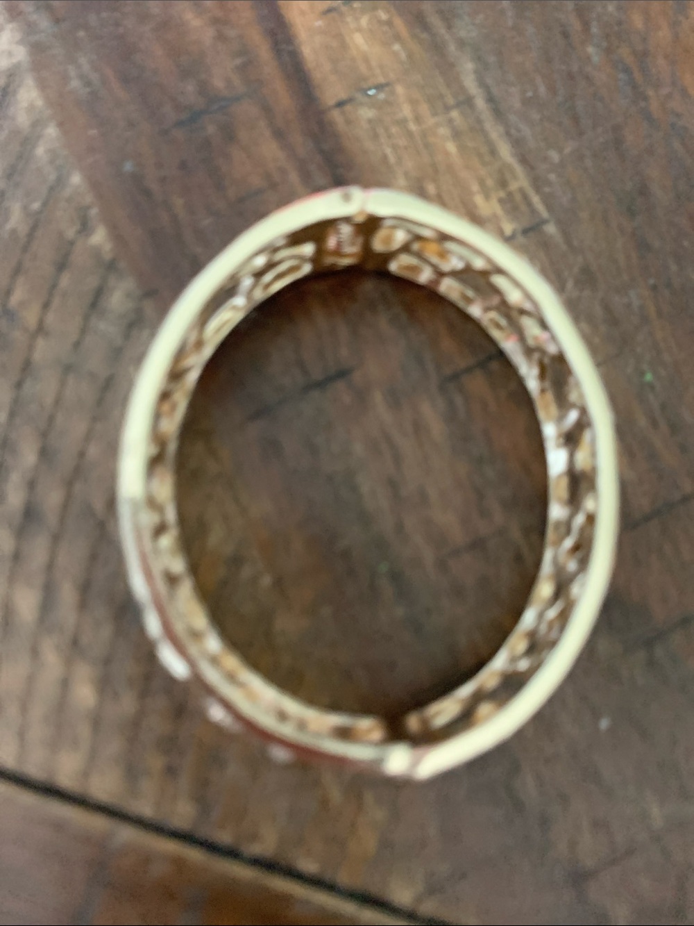 Gold-Tone Filigree Women's Bangle Bracelet - Gold